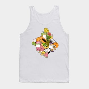 Tropical Fruit and Juice Boxes Tank Top